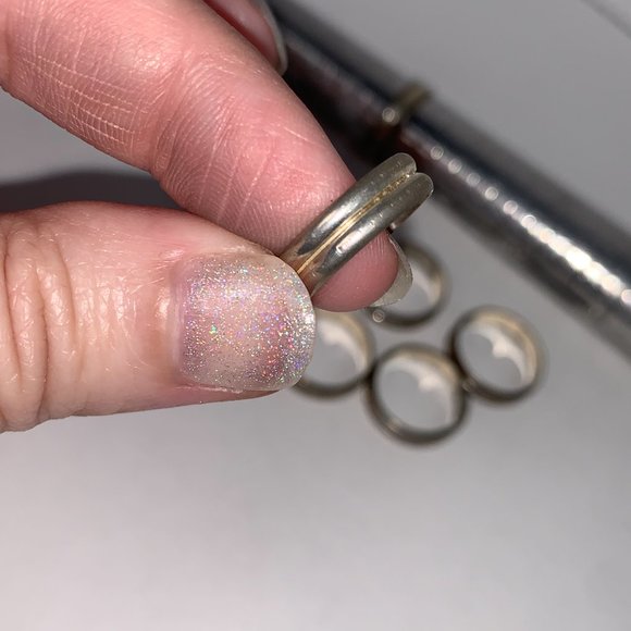 Sterling Silver Thick Double Band Ring, Size 3 - Picture 6 of 8